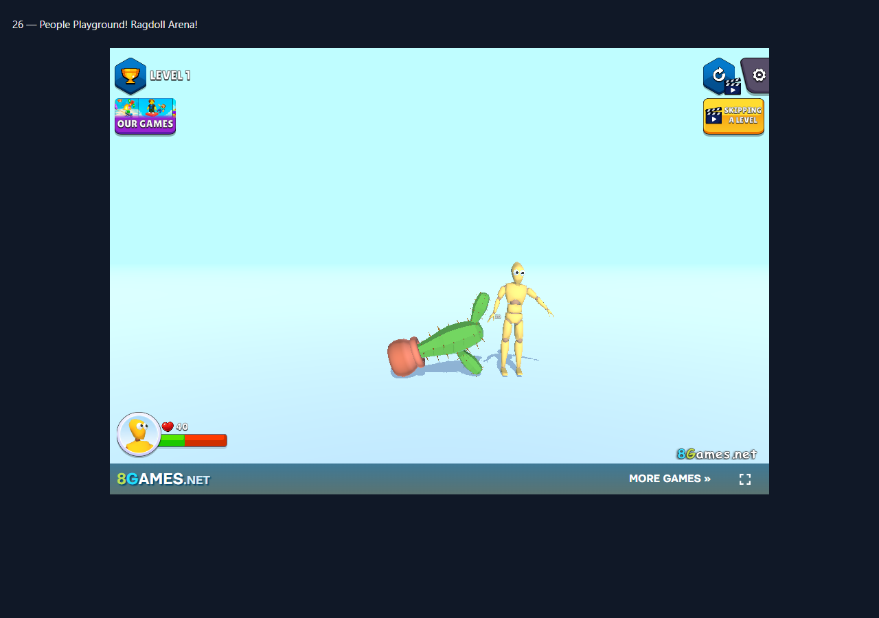 People Playground! Ragdoll Arena! during the isolated browser check