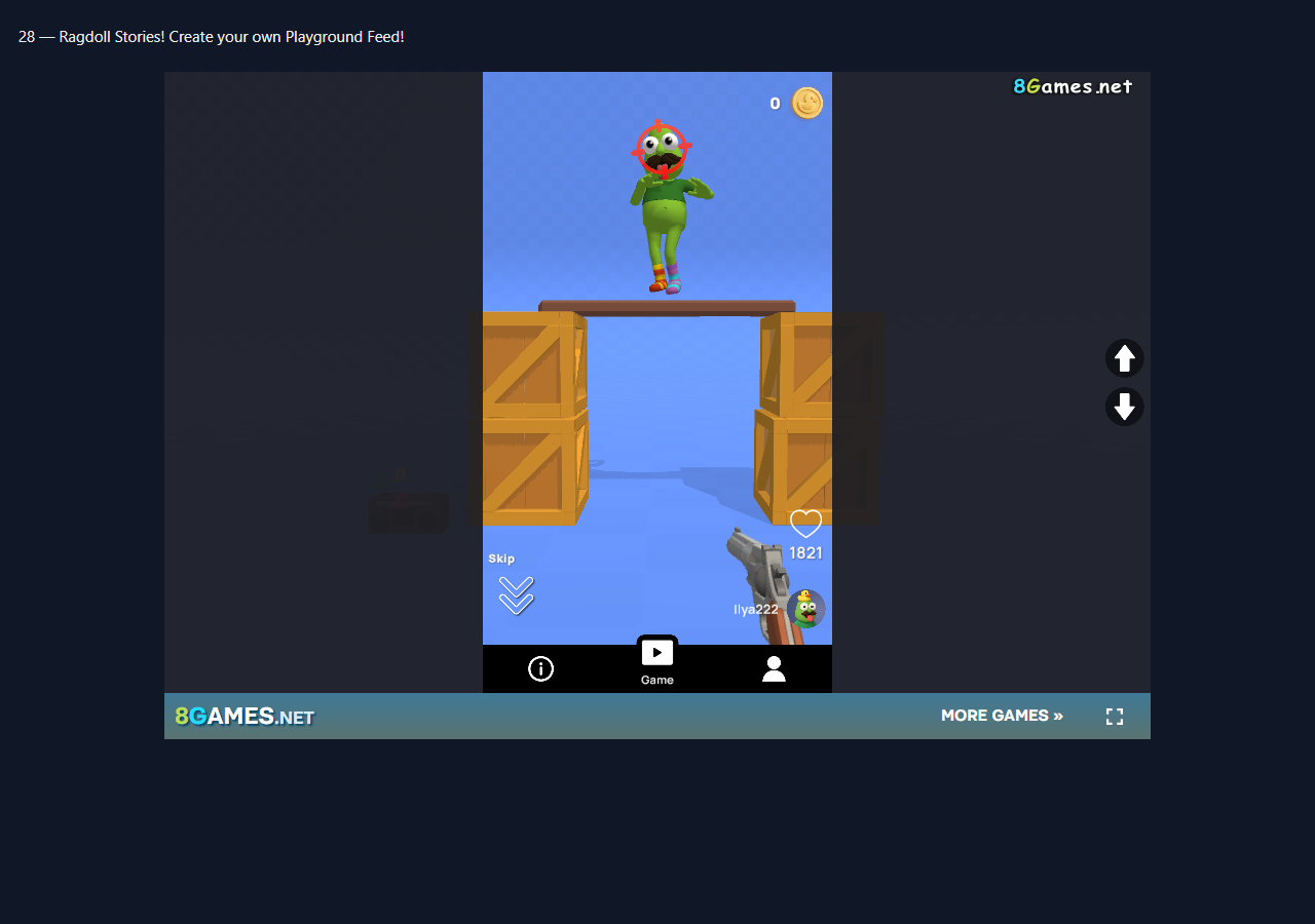 Ragdoll Stories! Create your own Playground Feed! during the isolated browser check