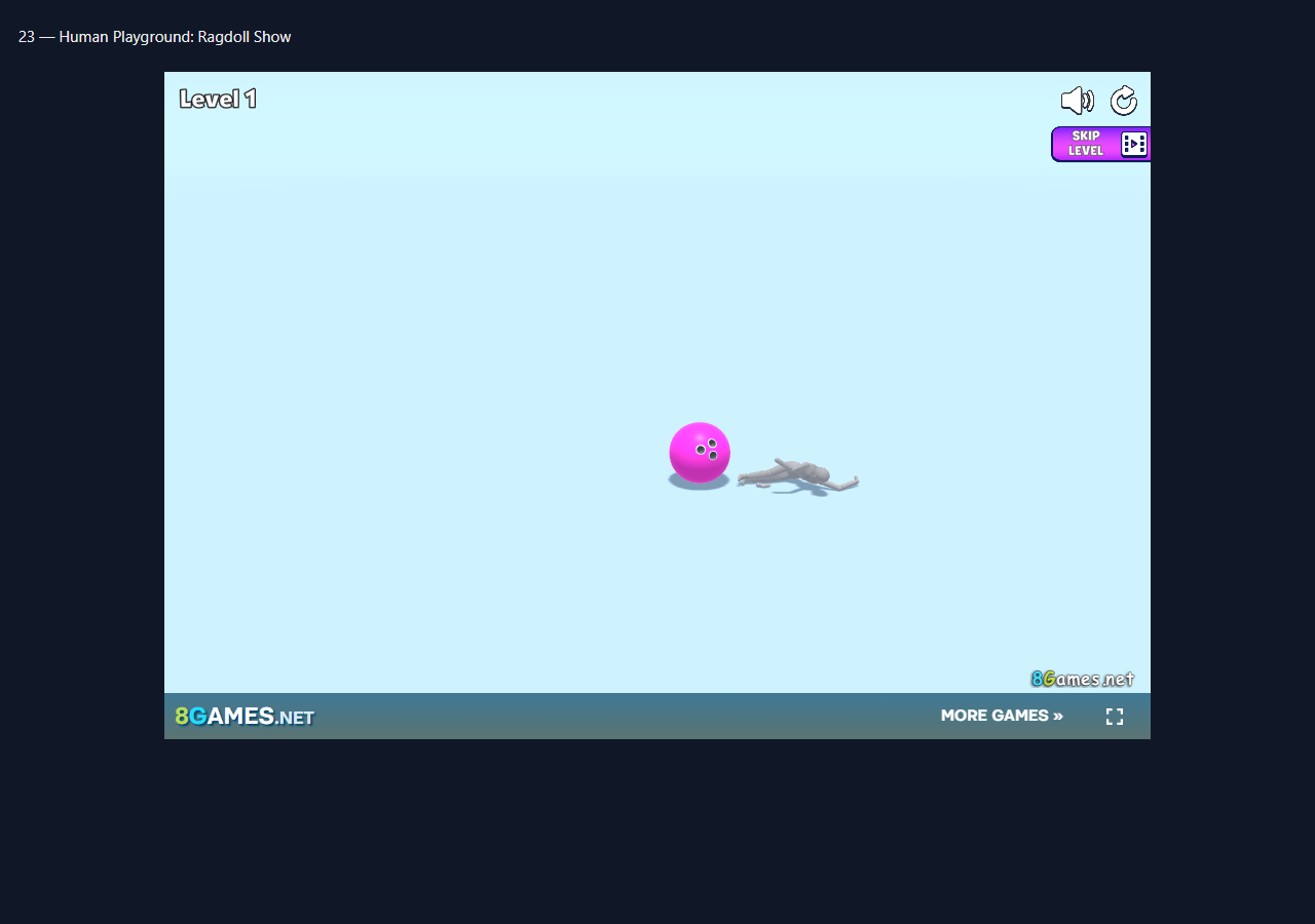 Human Playground: Ragdoll Show during the isolated browser check